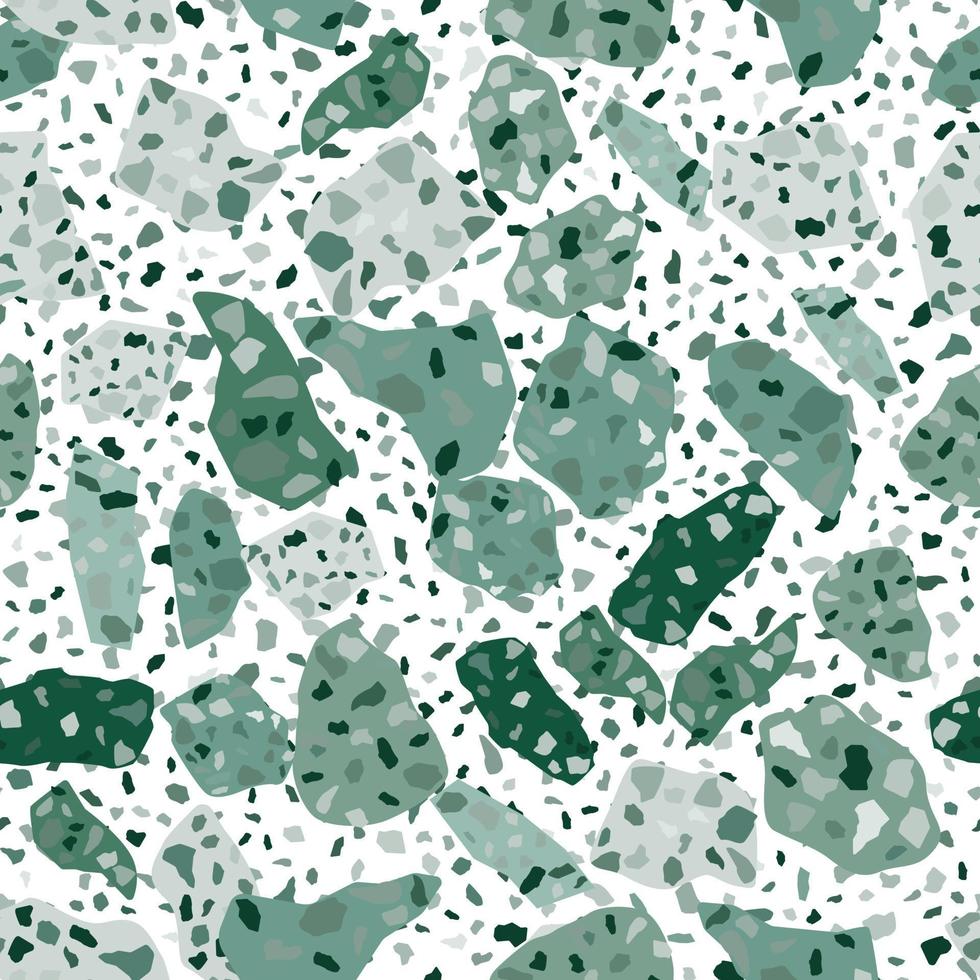 design de padrão sem emenda de terrazzo abstrato. papel de parede de mármore em fundo branco. vetor