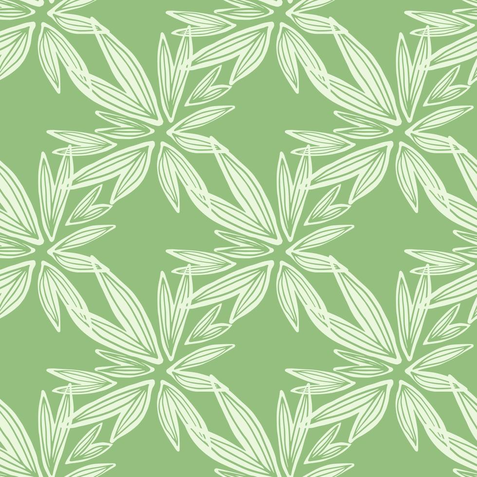 papel de parede floral retrô. padrão sem emenda de broto criativo sobre fundo verde. vetor