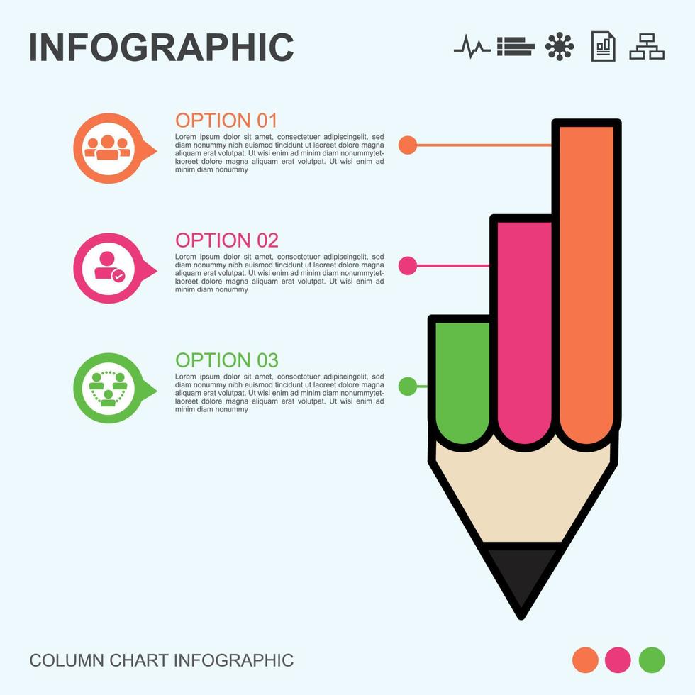 etapas de infográfico para pensamento de negócios vetor