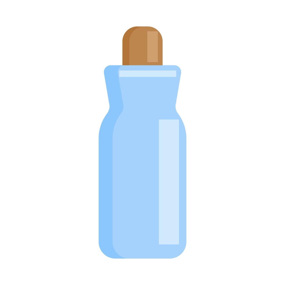 garrafa azul médica em design plano isolado no fundo branco. vetor