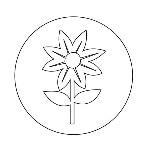 Ícone de flor vetor