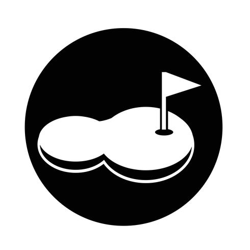 ícone de campo de golfe vetor