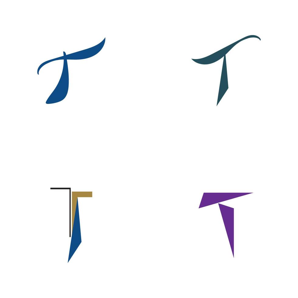 design de ícone de vetor de modelo de logotipo de letra t