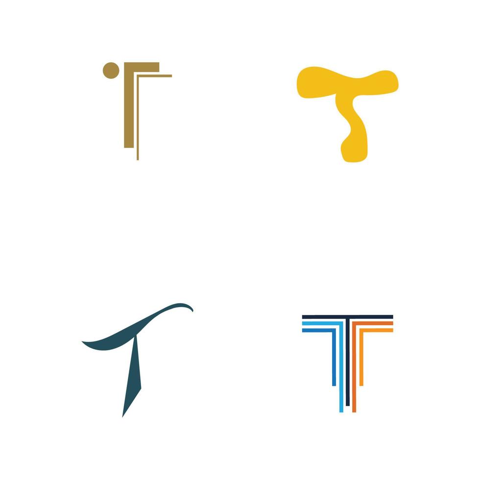 design de ícone de vetor de modelo de logotipo de letra t