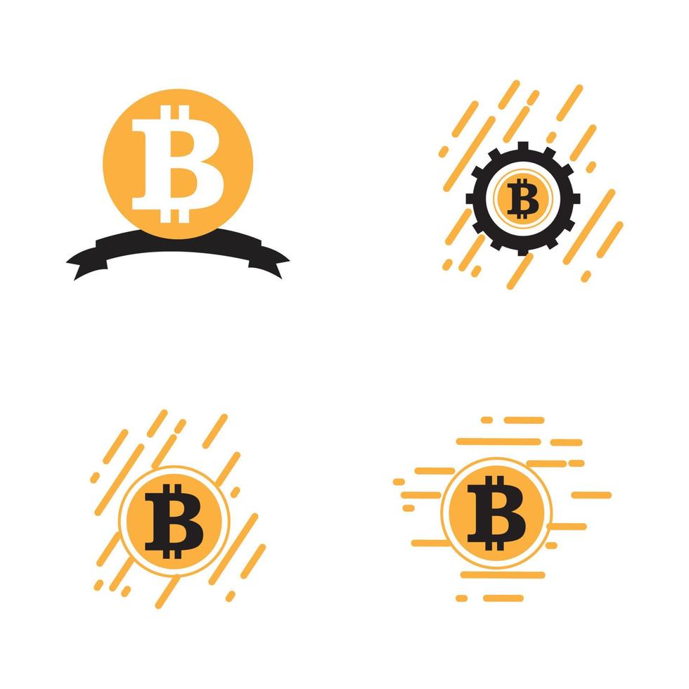 ilustração do logotipo bitcoin vetor