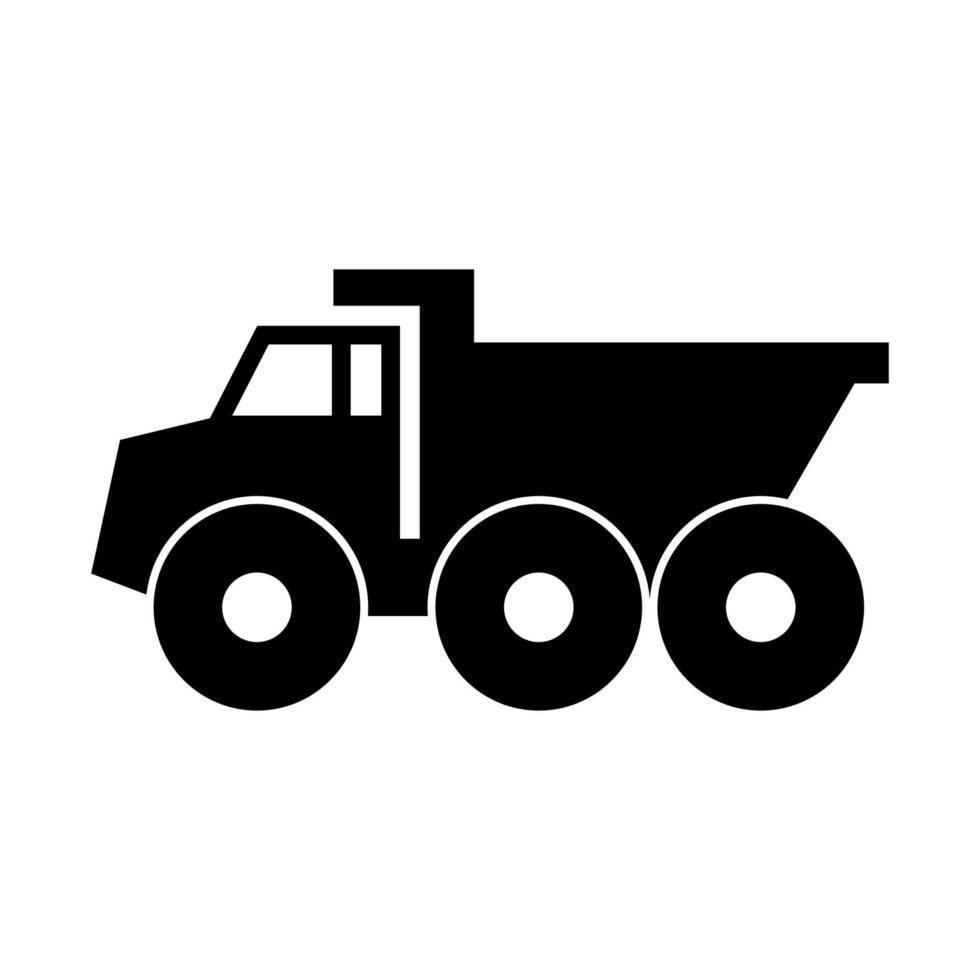 ícone de transporte de silhueta de caminhão vetor