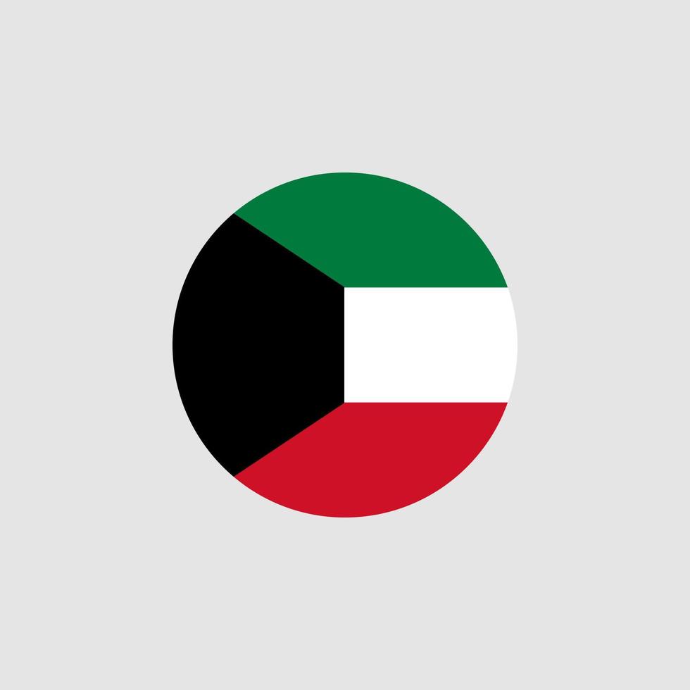 bandeira nacional do kuwait, cores oficiais e proporção corretamente. ilustração vetorial. eps10. vetor