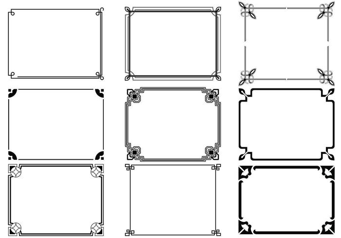 pacote de vetores de quadros de art deco