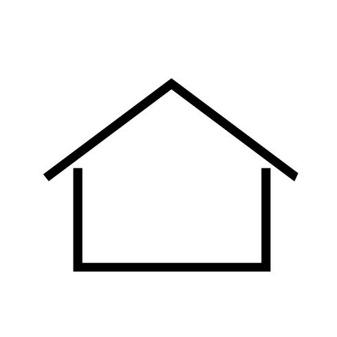 símbolo simples ícone em casa vetor