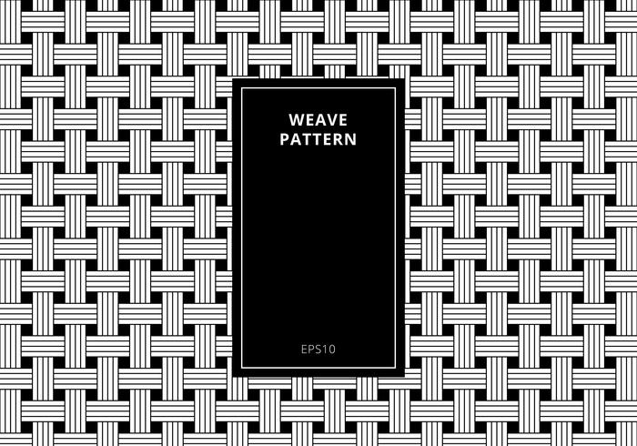 Fundo preto e branco sem emenda geométrico do teste padrão do weave. Textura à moda moderna geométrica listrada abstrata. vetor