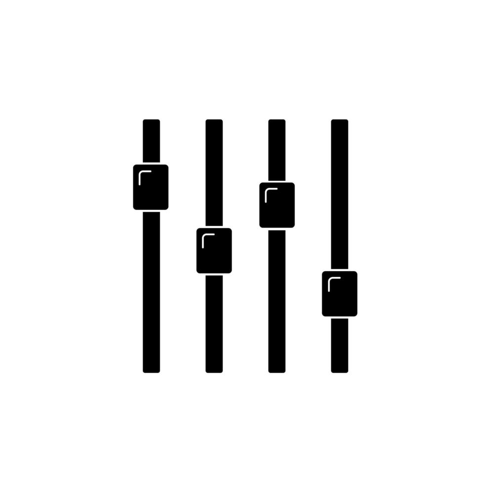music player equalizador configuração ilustração vetorial simples linha ícone pictograma símbolo. vetor