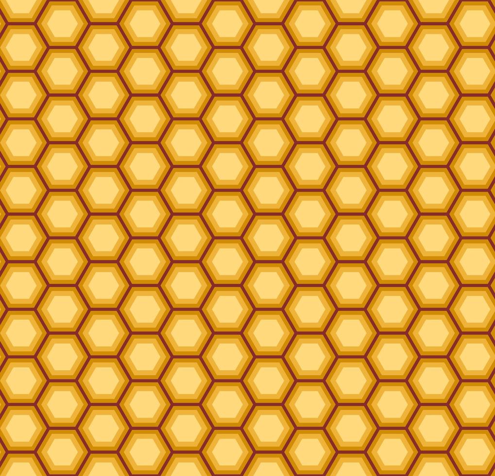 padrão de pentes de mel sem costura de vetor laranja. textura de favo de mel, fundo de vetor de pente de mel hexagonal