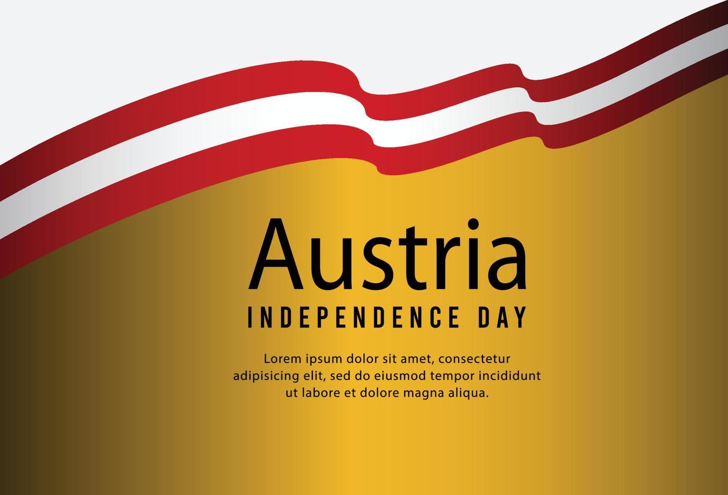 fundo do estado de bandeira da Áustria. cartão dia da independência nacional da República da Áustria. bandeira de ilustração vetorial. vetor