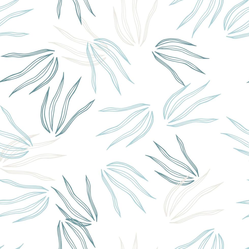 doodle moderno grama sem costura padrão isolado no fundo branco. vetor