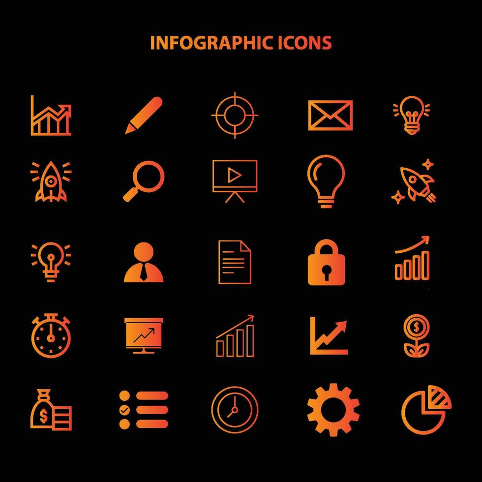 infográfico conjunto de ícones ilustração web vetor