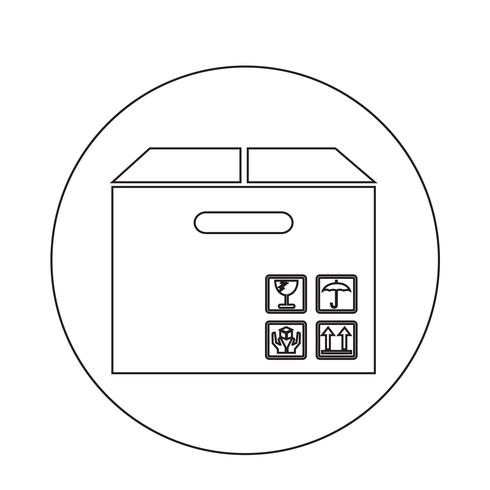 Ícone do pacote de caixa vetor