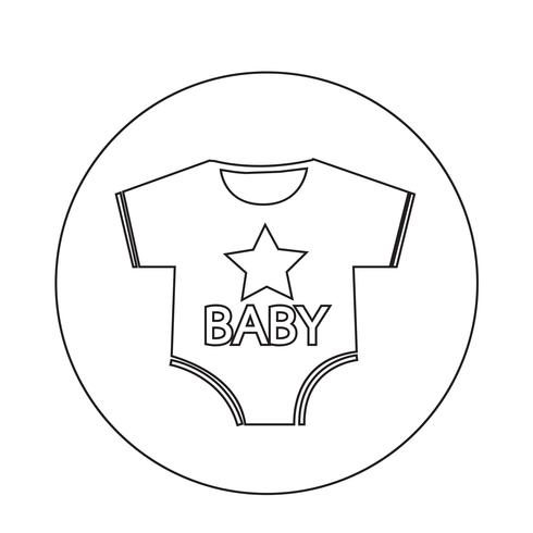 Ícone de roupas de bebê vetor