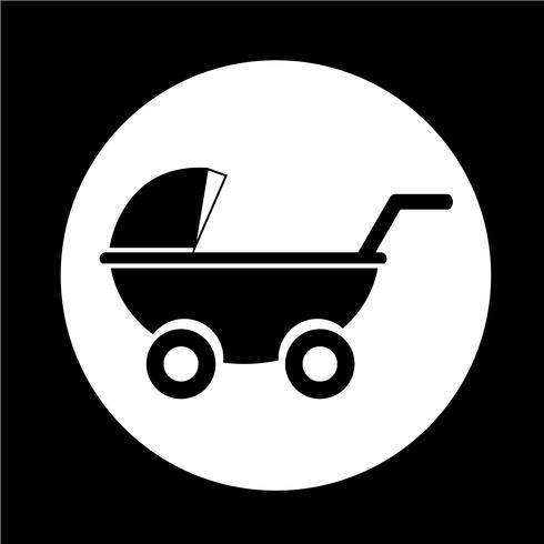Ícone de carrinhos de bebê vetor