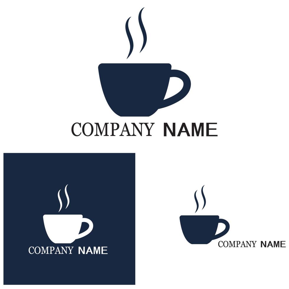 xícara de café logotipo modelo vetor ícone design