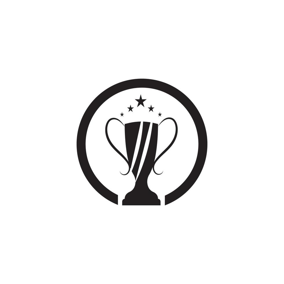 ícone de logotipo de vetor de troféu ícone de logotipo de troféu de campeões para modelo de logotipo de prêmio vencedor