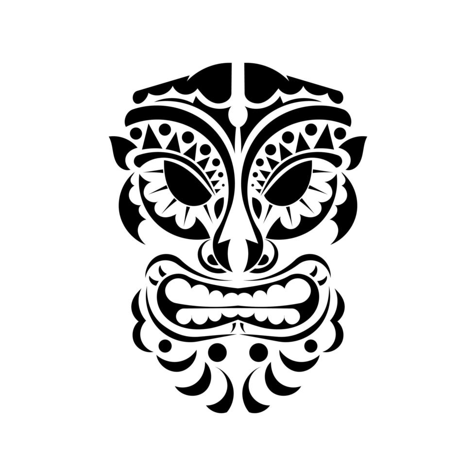 máscara de tatuagem clipart do demônio japonês. bom para estampas, tatuagens e camisetas. isolado. ilustração vetorial. vetor