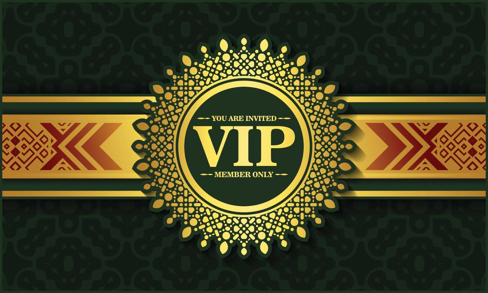 cartão VIP escuro de luxo em textura de ornamento vetor
