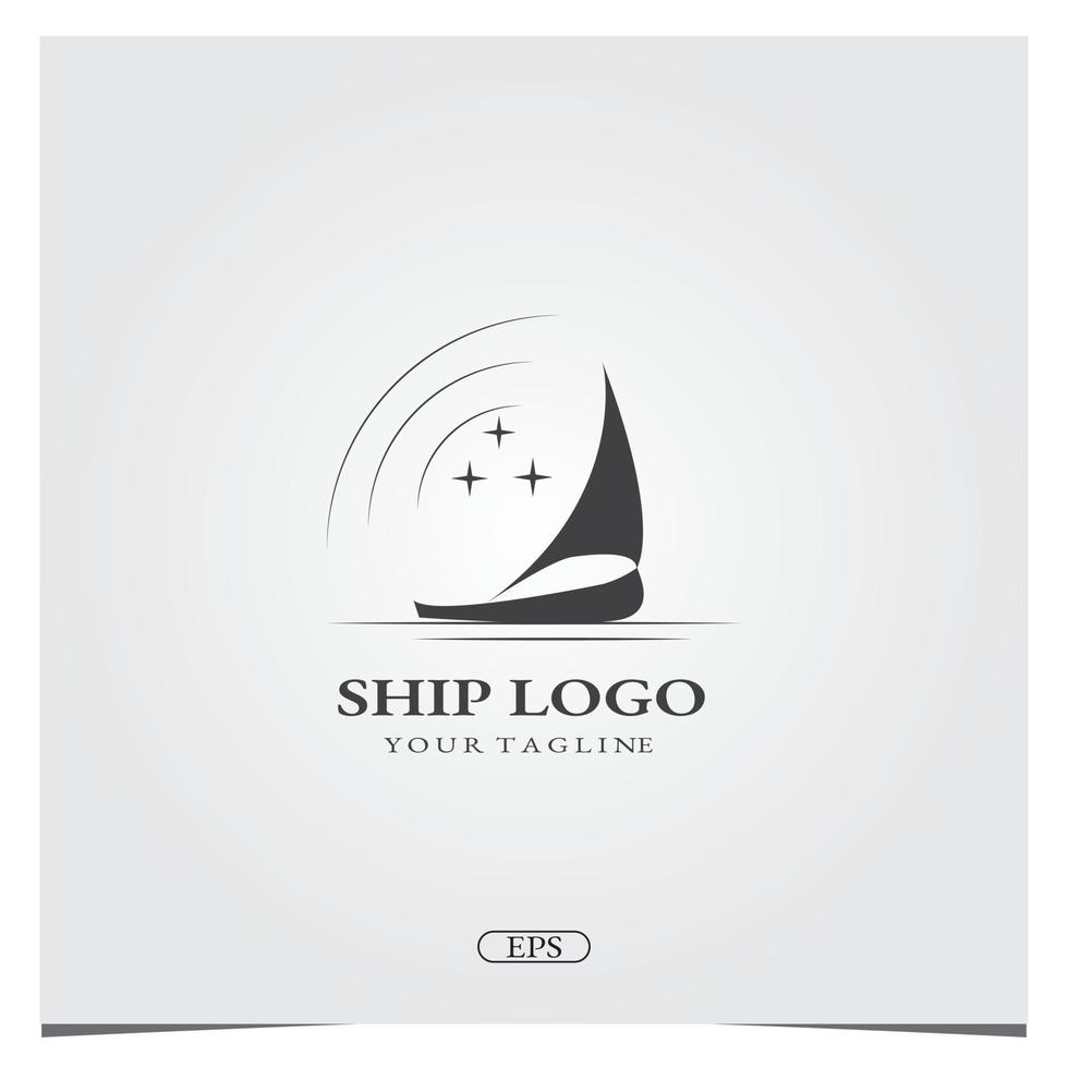 dhow navio logotipo modelo elegante premium vetor eps 10