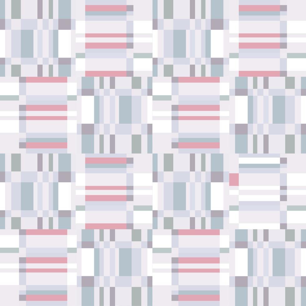têxtil de azulejos de matriz de pix artísticos. padrão geométrico abstrato sem emenda. enfeite de listras quadradas vetor