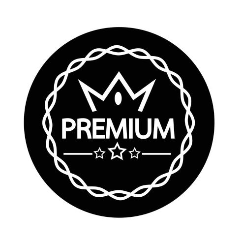 Ícone de crachá de qualidade Premium vetor