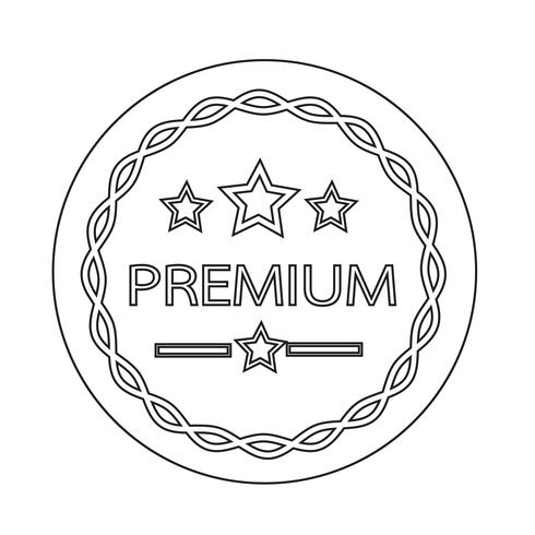 Ícone de crachá de qualidade Premium vetor