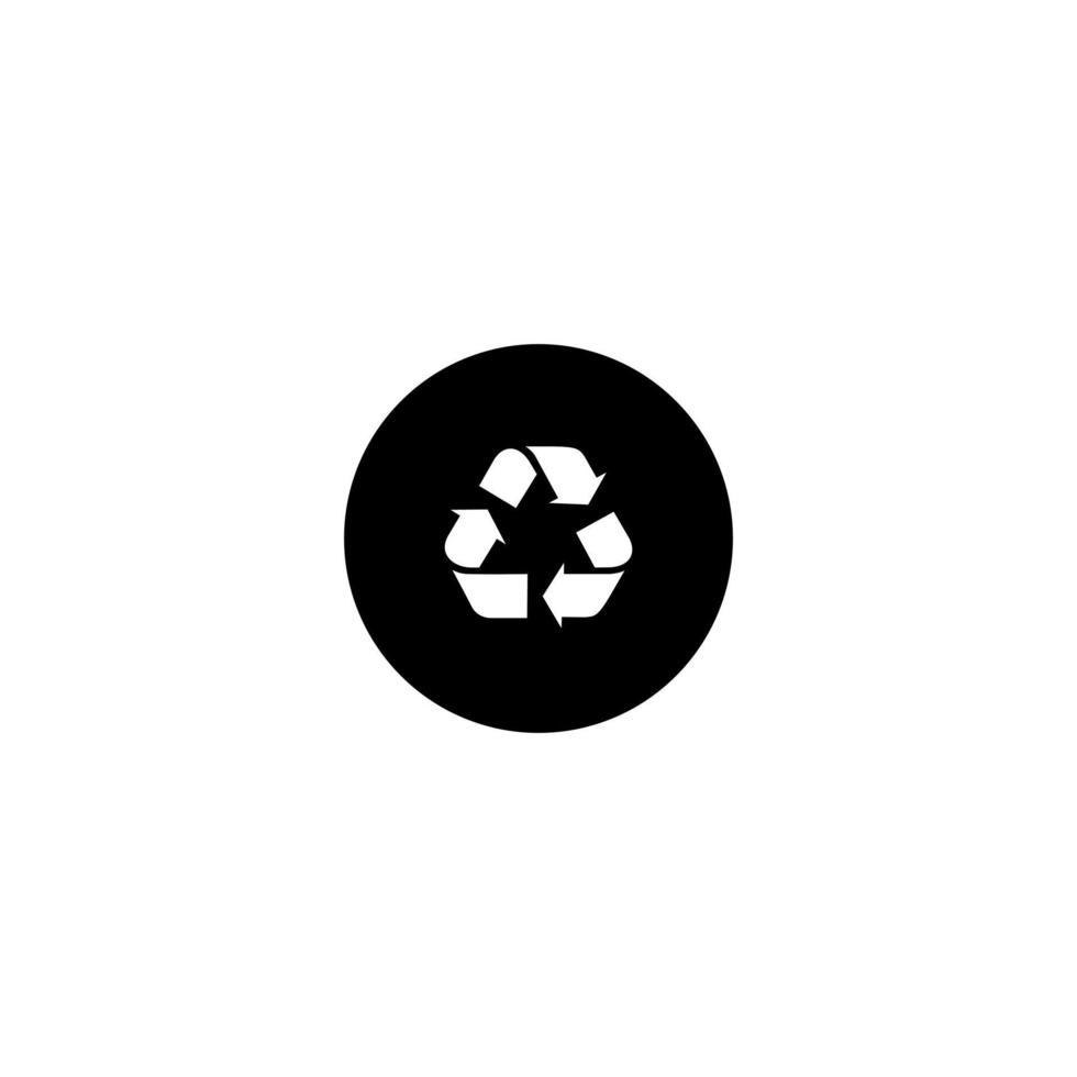 recicle o vetor de ícone. ilustração de símbolo de sinal de reciclagem