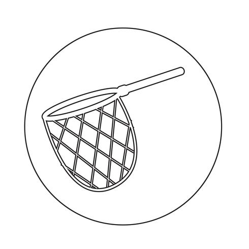 ícone de rede de caça de pesca vetor