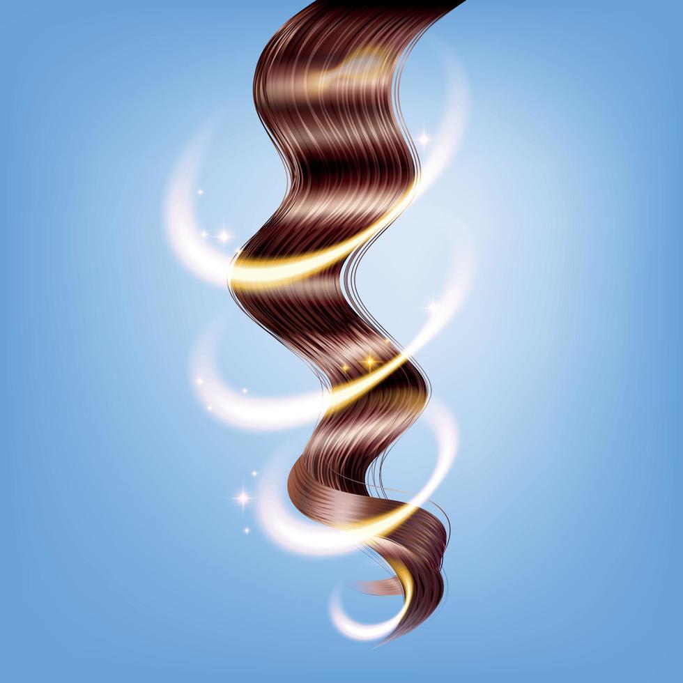 ilustração de cabelo realista vetor