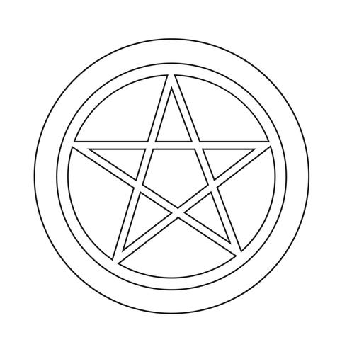 Ícone pentagrama vetor