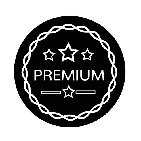 Ícone de crachá de qualidade Premium vetor