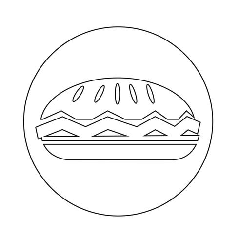 ícone de torta de comida vetor