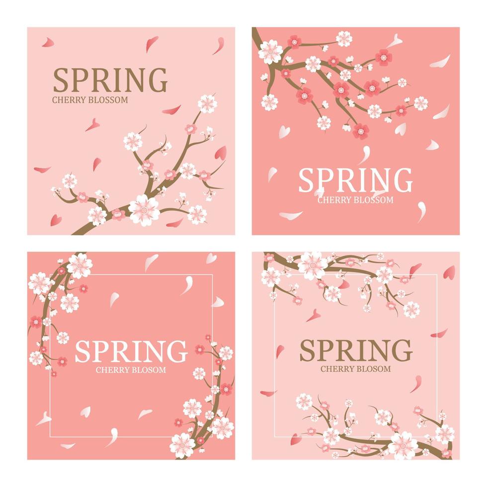 elementos gerais da primavera florais vetor