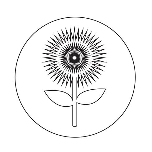 Ícone de flor vetor