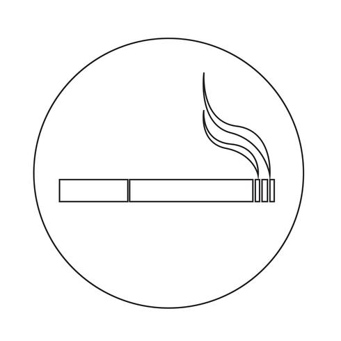 Ícone do cigarro vetor