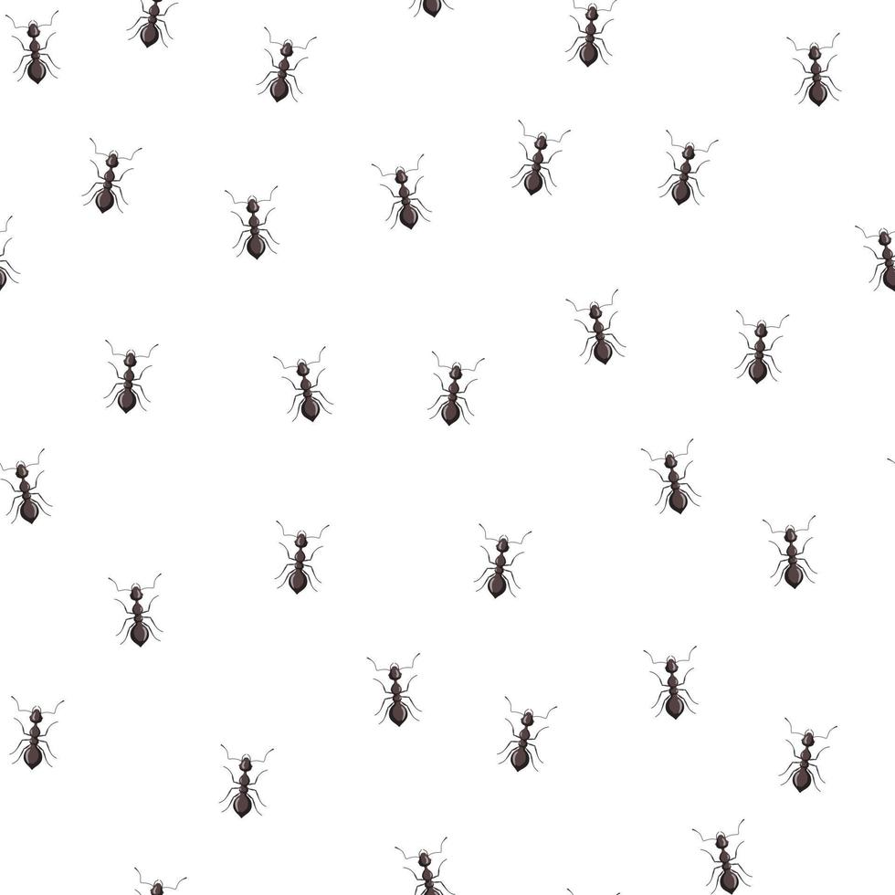 formigas de colônia padrão sem emenda em fundo branco. modelo de insetos vetoriais em estilo simples para qualquer finalidade. textura de animais modernos. vetor