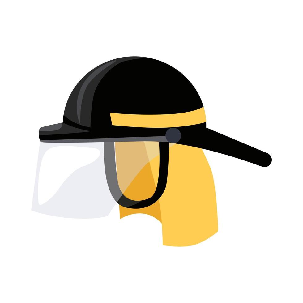 símbolo de capacete de bombeiro em estilo simples. bombeiro capacete amarelo isolado no fundo branco. vetor