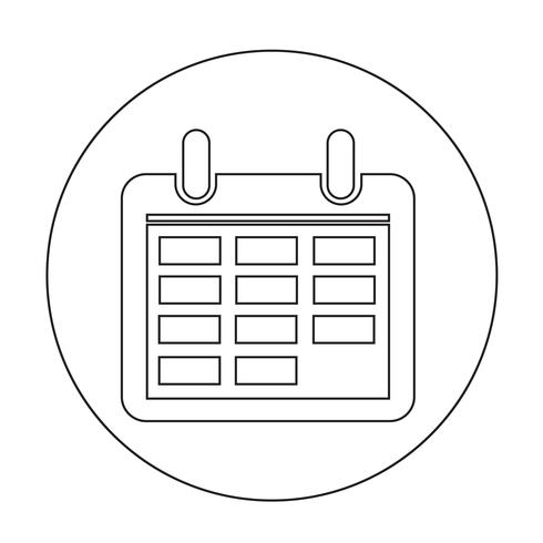 Sinal do ícone do calendário vetor