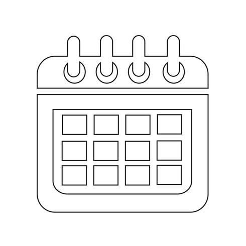 Sinal do ícone do calendário vetor