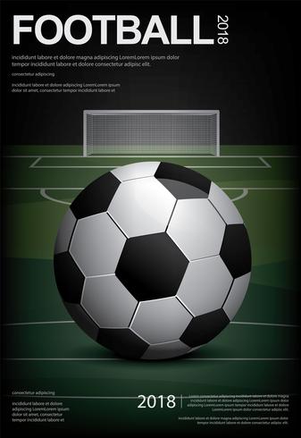 futebol futebol cartaz vestor ilustração vetor