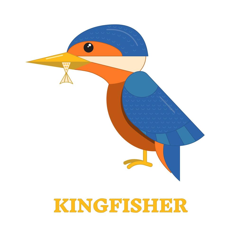 ícone de pássaro martim-pescador vetor