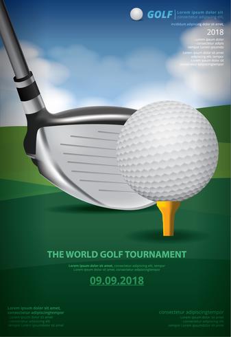 Cartaz Golf Championship Vector Illustration