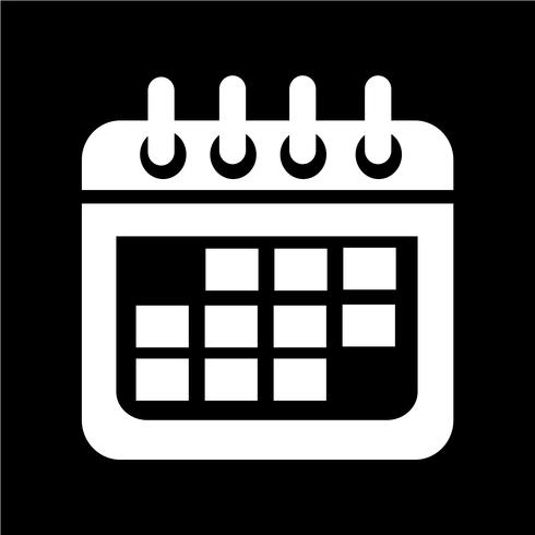 Sinal do ícone do calendário vetor