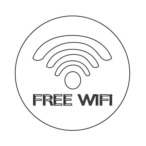 Sinal, de, wifi, ícone vetor