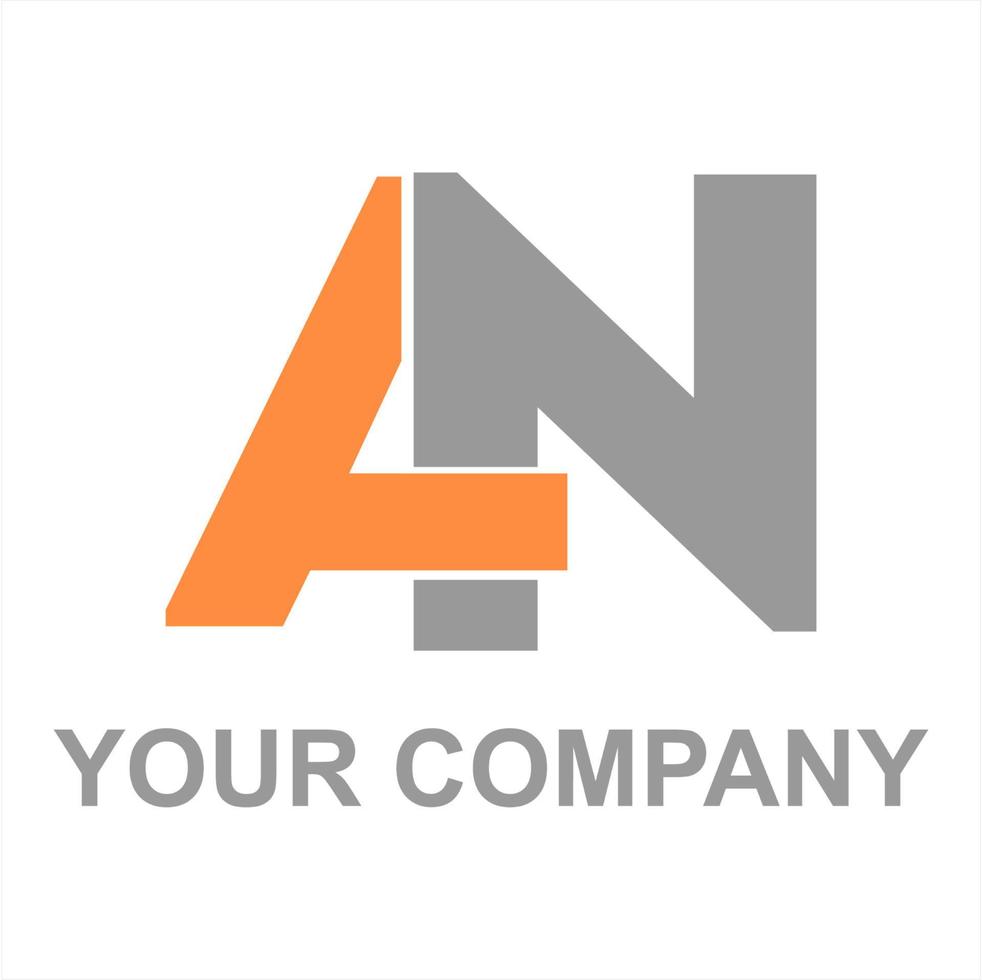 an, na letra inicial logotipo e ícone da empresa vetor