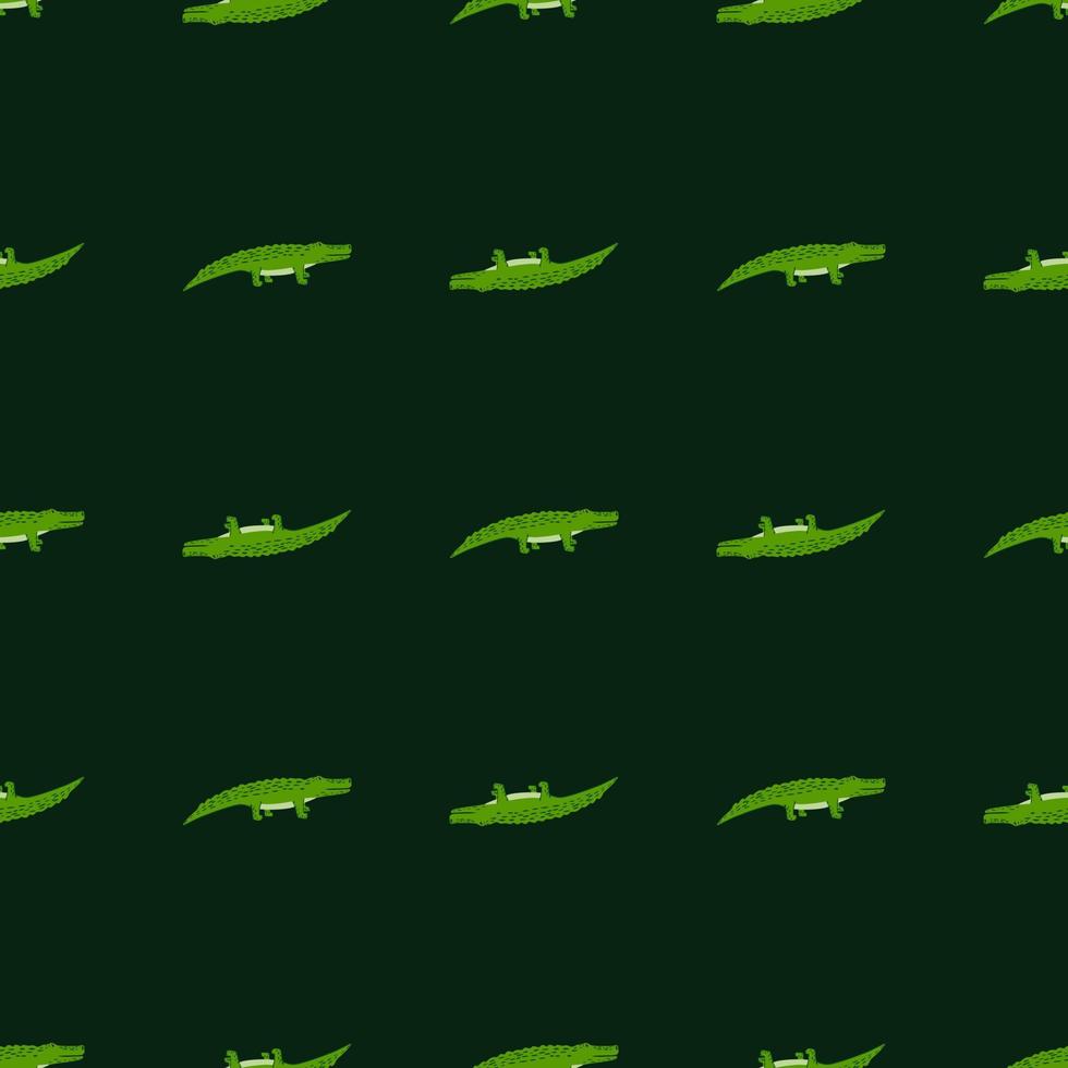 fundo de animais sem costura pattern.funny de crocodilos bonitos. vetor